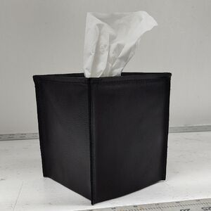 Black Tissue Box Cover-made In Montana-new
